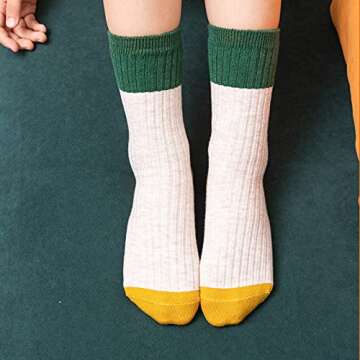 HowJoJo Toddler Boys Wool Socks Kids Winter Warm Thermal Crew Socks 6 Pack 1-2 Years