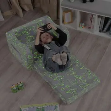 Dinosaur Glow-in-The-Dark Toddler Couch for Kids