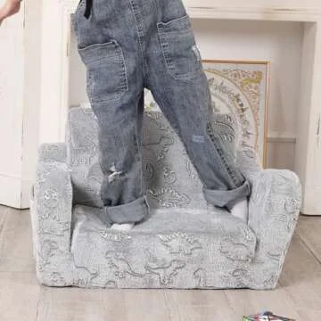 Dinosaur Glow-in-The-Dark Toddler Couch for Kids