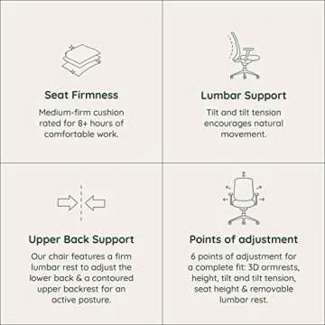 Branch Verve Chair - High Performance Executive Office Chair with Contoured Seat Back and Adjustable Lumbar Rest - High Density Foam Cushion with Aluminum Base - Up to 275 lbs - Coral