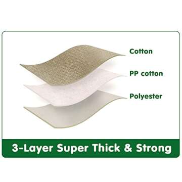 Ivenf Christmas Stockings, 4 Pcs 18 inches Burlap Cotton Quilted Thick Luxury Stockings, for Family Holiday Xmas Party Decorations