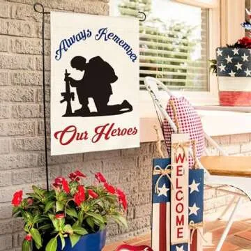 AVOIN Memorial Day Garden Flag Double-Sided Patriotic Decor