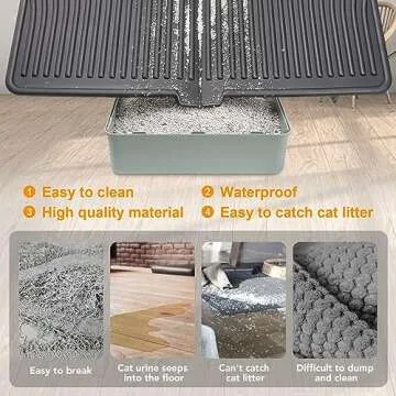 UPSKY Cat Litter Mat, Waterproof Soft Litter Catcher