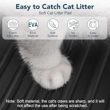 UPSKY Cat Litter Mat, Waterproof Soft Litter Catcher
