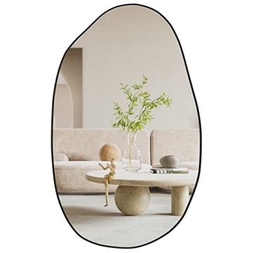 CASSILANDO Asymmetrical Mirror for Wall Decor, 33.5"×20.5"