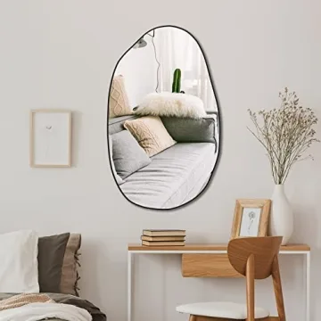 CASSILANDO Asymmetrical Mirror for Wall Decor, 33.5"×20.5"