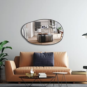 CASSILANDO Asymmetrical Mirror for Wall Decor, 33.5"×20.5"