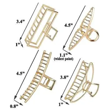 Stylish HH&LL Metal Hair Clips for Effortless Styling