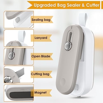 FEPPO Mini Bag Sealer with Cutter for Food Storage