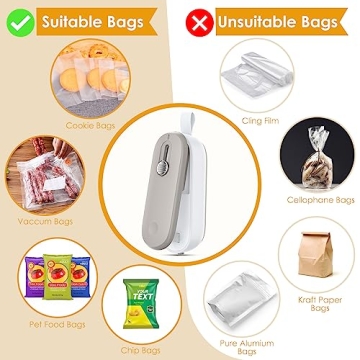FEPPO Mini Bag Sealer with Cutter for Food Storage