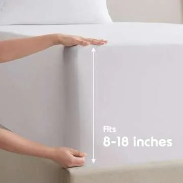 Nestl Queen Sheet Set - 4 Piece Bed Sheets for Queen Size Bed, Deep Pocket, Hotel Luxury, Extra Soft, Breathable and Cooling, White Queen Size Sheets