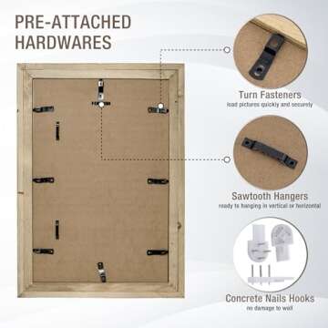 Rustic 18x24 Picture Frame with Reclaimed Barnwood Charm