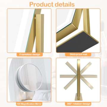 Gvnkvn Makeup Vanity Mirror with USB Charging Port