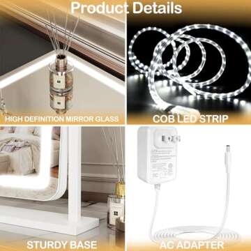 Gvnkvn Makeup Vanity Mirror with USB Charging Port