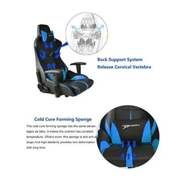[Large Size] E-WIN Gaming Chair 450 LB Racing Style Computer Chair 4D Armrest with Headrest and Lumbar Support Ergonomic Designs