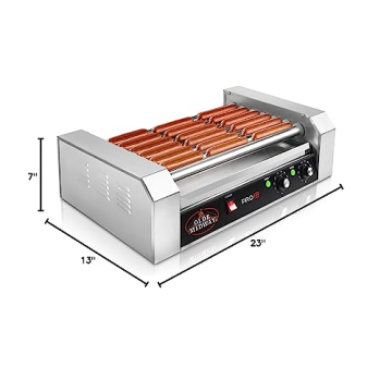 Olde Midway 18 Hot Dog Roller Grill - Perfect for Parties