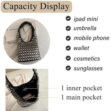 Stylish Y2K Studded Shoulder Bag for Trendy Women