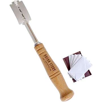 Bread Story Danish Whisk Dough Lame Slashing Tool And Wooden Scraper Tool Used for Pastry Baking Sourdough Starter Kit Set of 3