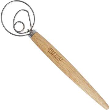 Bread Story Danish Whisk Dough Lame Slashing Tool And Wooden Scraper Tool Used for Pastry Baking Sourdough Starter Kit Set of 3