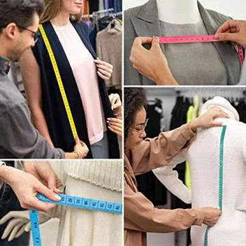 6 Pack Soft Tape Measure for Body, 60 inches Flexible Double Scale Body Sewing Ruler for Weight Loss Medical Body Measurement Sewing Tailor Craft