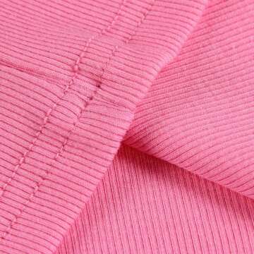 Artfish Women's Sleeveless Shirt Ribbed Fitted Scoop Neck Basic Long Crop Tank Top Square Rose Pink, L