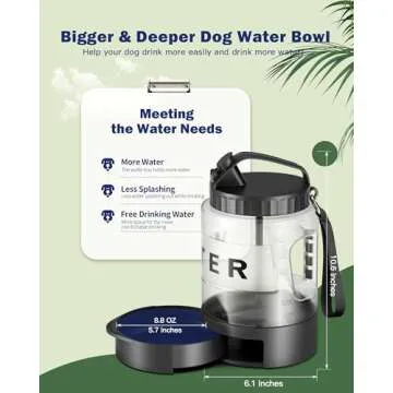 Portable 77oz Dog Water Bottle for Hiking and Travel