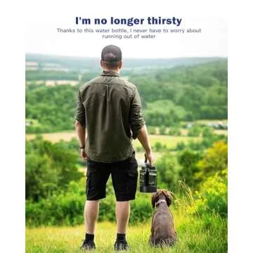 Portable 77oz Dog Water Bottle for Hiking and Travel