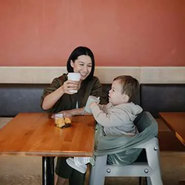 mushie Baby Car Seat Canopy Cover | Breathable & Stretchy Multi Use Cover for Breastfeeding, Nursing, High Chair, Shopping Cart, Strollers (Dried Thyme)