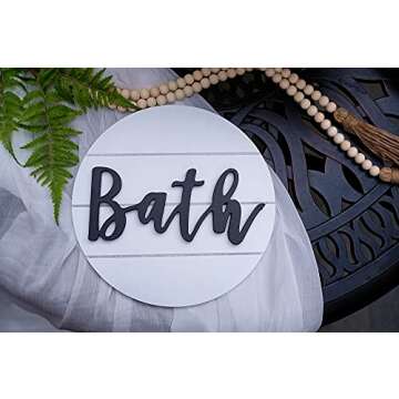 Lavender Inspired Rustic 3D Bath Sign - Perfect Bathroom Decor Gift