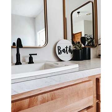 Lavender Rustic 3D Bath Sign for Modern Bathroom Decor