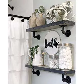 Lavender Rustic 3D Bath Sign for Modern Bathroom Decor