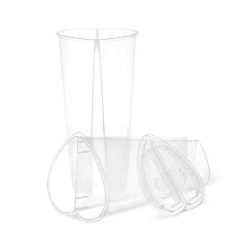 BINGWU 22 oz Heart-shaped Drink Cups with Lids - Unique & Durable