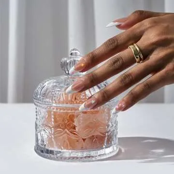 btartboxnails French Tip Gel Nails - 300pcs for DIY Art