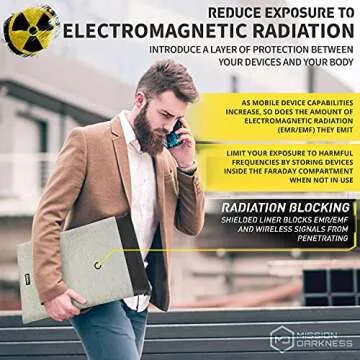 Mission Darkness Dry Shield Faraday Laptop Sleeve // Slim Waterproof Bag for Laptop Computers, RF Shielding Liner, Felt Padding, Magnetic Roll Closure, Signal Blocking, Anti-Hacking, Data Security