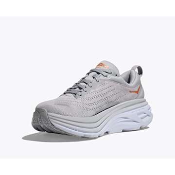 HOKA Women's Bondi 8 Sneaker, Hmlr Harbor Mist Lunar Rock, 10