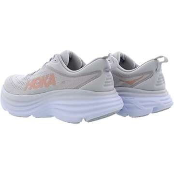 HOKA Women's Bondi 8 Sneaker, Hmlr Harbor Mist Lunar Rock, 10
