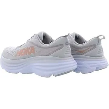 HOKA Women's Bondi 8 Sneaker, Hmlr Harbor Mist Lunar Rock, 10