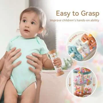 Youuys Wooden Baby Rattle Set for Infants - Safe & Engaging Toys