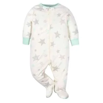 Gerber Unisex Baby 4 Pack Sleep 'N Play Footie Elephants Preemie