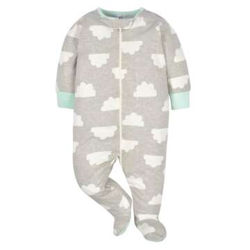 Gerber Unisex Baby 4 Pack Sleep 'N Play Footie Elephants Preemie