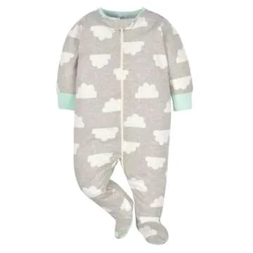 Gerber Unisex Baby 4 Pack Sleep 'N Play Footie Elephants Preemie