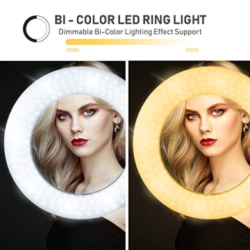 LimoStudio 14" Dimmable LED Ring Light for Pros