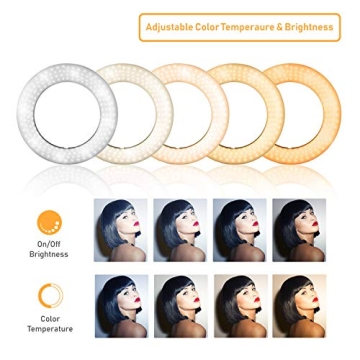 LimoStudio 14" Dimmable LED Ring Light for Pros