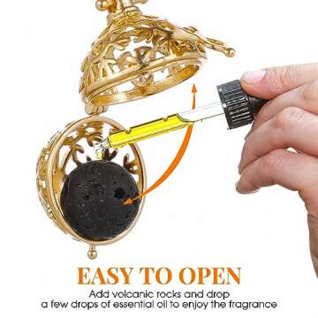 MILISTEN 2pcs Essential Oil Diffuser Necklace Pendant Ball Locket Perfume Scent Diffusers Neck Chain for Women Mothers Day Jewelry