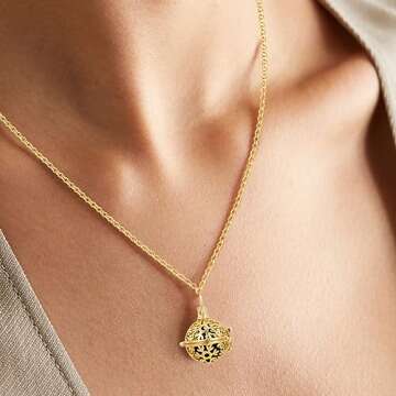 MILISTEN 2pcs Essential Oil Diffuser Necklace Pendant Ball Locket Perfume Scent Diffusers Neck Chain for Women Mothers Day Jewelry