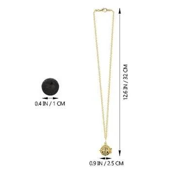 MILISTEN 2pcs Essential Oil Diffuser Necklace Pendant Ball Locket Perfume Scent Diffusers Neck Chain for Women Mothers Day Jewelry