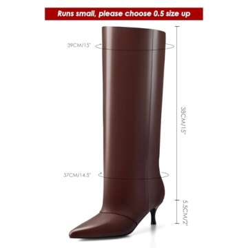 MIRAAZZURRA Kitten Heel Boots for Women - Stylish Comfort