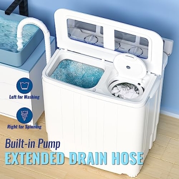 INTERGREAT Mini Washing Machine Combo for Small Spaces