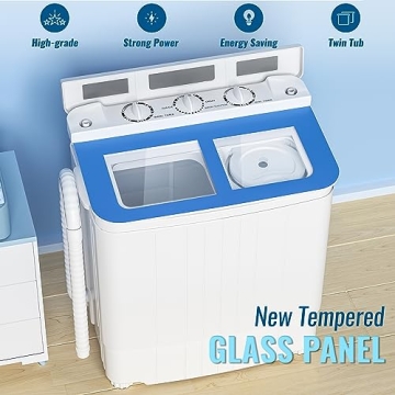 INTERGREAT Mini Washing Machine Combo for Small Spaces