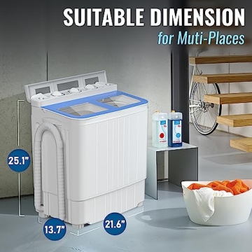 INTERGREAT Mini Washing Machine Combo for Small Spaces